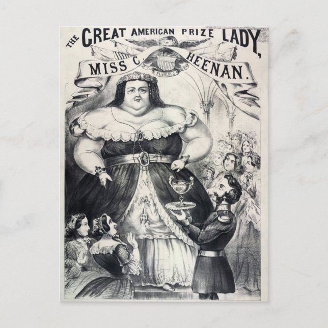Prize Fat Lady Postcard (Front)
