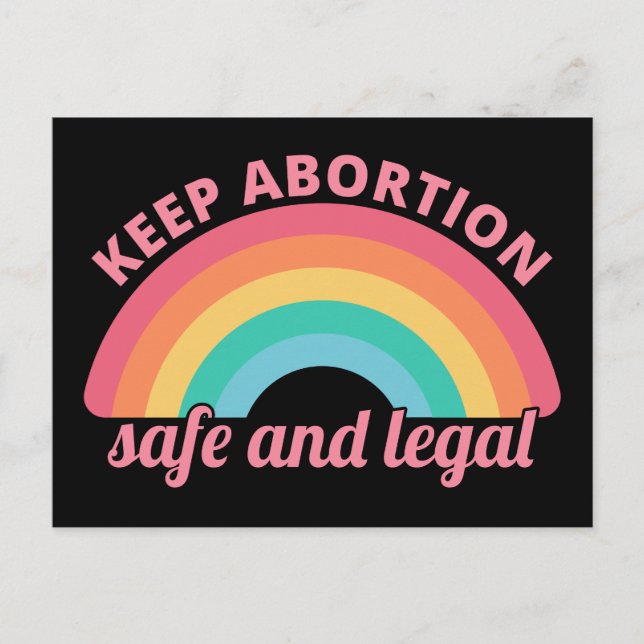 Pro Abortion - Keep Abortion Safe And Legal II Postcard (Front)