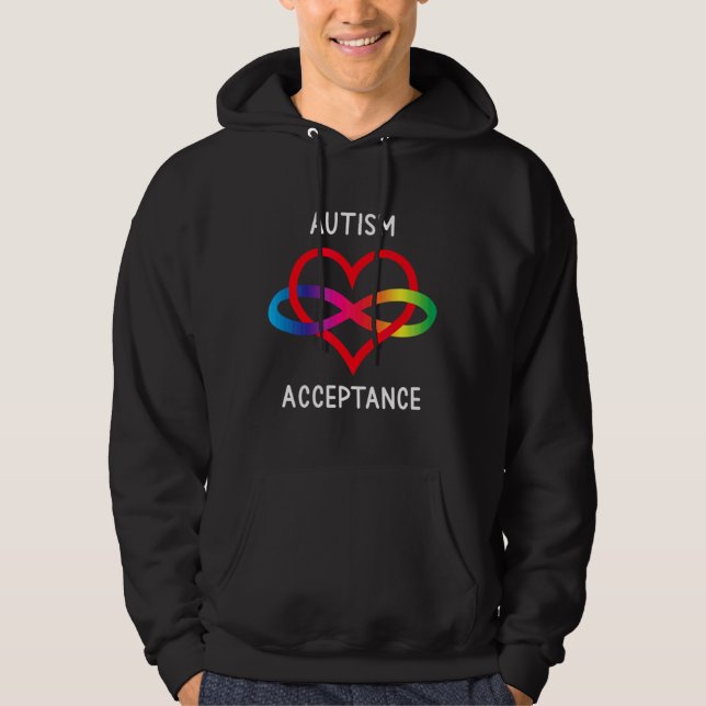 Pro Acceptance Neurodiversity For Infinity Autism  Hoodie (Front)
