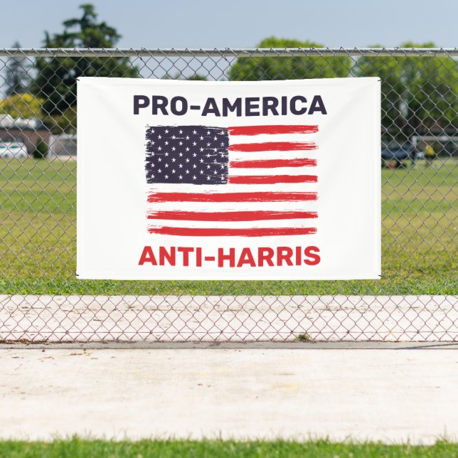 Pro America Anti Harris Customised Banner (Insitu)