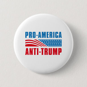 Pro-America Anti Trump 6 Cm Round Badge