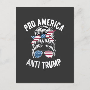 Pro-America Anti-Trump American USA Flag Resist Announcement Postcard