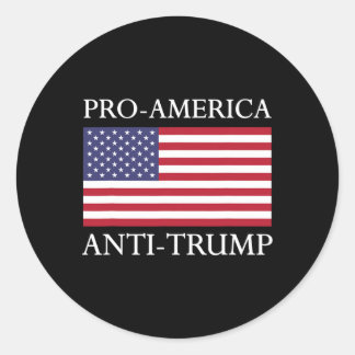 Pro-america Anti-trump - American Usa Flag Resist  Classic Round Sticker