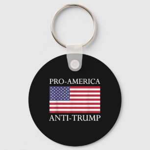 Pro-america Anti-trump - American Usa Flag Resist  Key Ring
