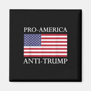 Pro-america Anti-trump - American Usa Flag Resist Magnet