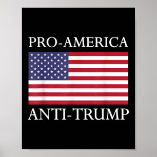 Pro-america Anti-trump - American Usa Flag Resist Poster