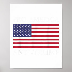 Pro-america Anti-trump - American Usa Flag Resist  Poster