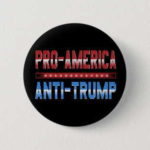 Pro America Anti Trump Button