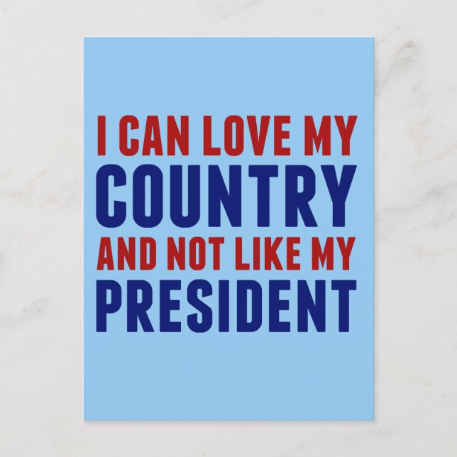 Pro America Anti Trump Postcard (Front)