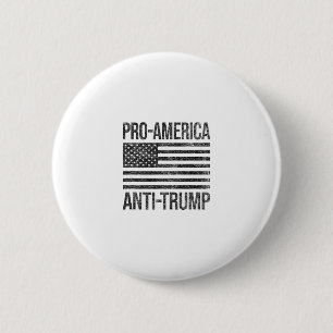 Pro America Anti Trump Us American Flag Patriot 6 Cm Round Badge