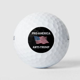Pro America Anti Trump Vintage USA Flag Golf Balls