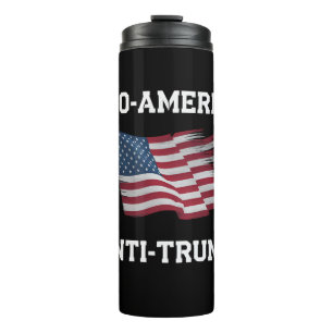 Pro America Anti Trump Vintage USA Flag Thermal Tumbler