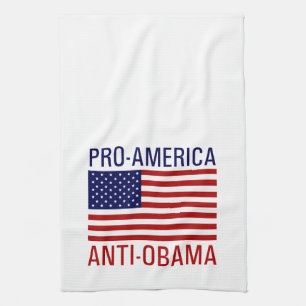 PRO-AMERICAN ANTI-OBAMA TEA TOWEL