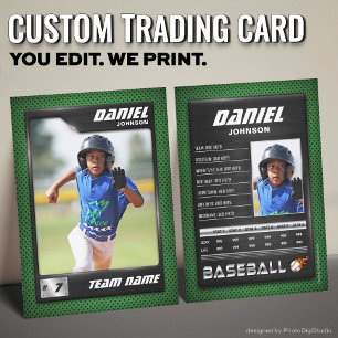 PRO Baseball Card with Stats Player Trading Card 