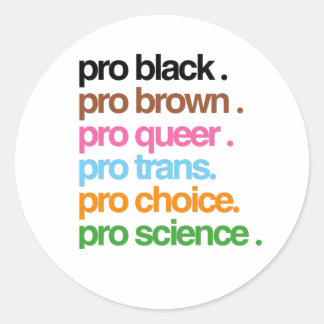 Pro Black Pro Brown Pro Queer Classic Round Sticker