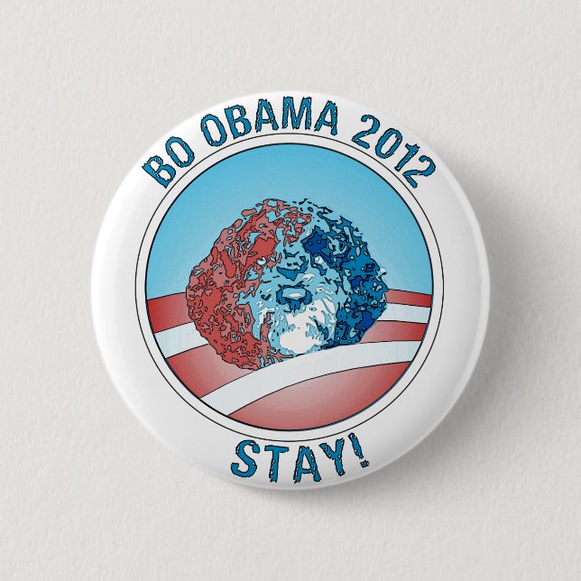 Pro-Bo Obama Dog 2012 6 Cm Round Badge (Front)