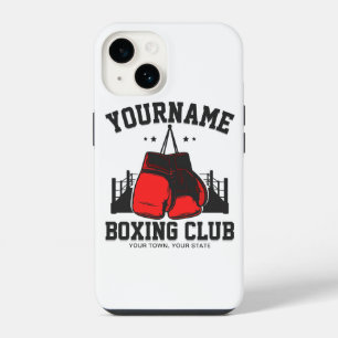 Pro Boxer ADD NAME Red Gloves Boxing Ring Training iPhone 14 Case