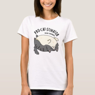 Pro-cat-stinator Funny Fat Cat Pun T-Shirt