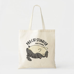 Pro-cat-stinator Funny Fat Cat Pun Tote Bag