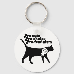 Pro Cats pro Choice pro Feminism Key Ring