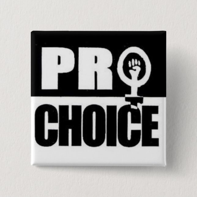 Pro-choice 15 Cm Square Badge (Front)