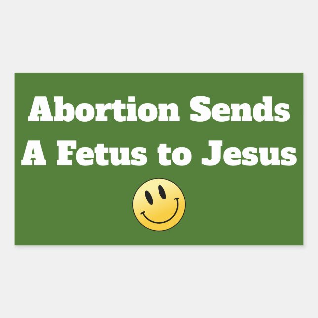 Pro Choice Abortion Jesus Foetus Reproductive righ Rectangular Sticker (Front)