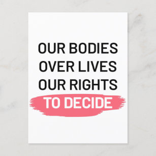 Pro Choice Abortion rights Design Postcard