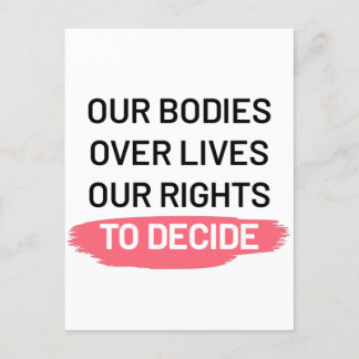Pro Choice Abortion rights Design Postcard