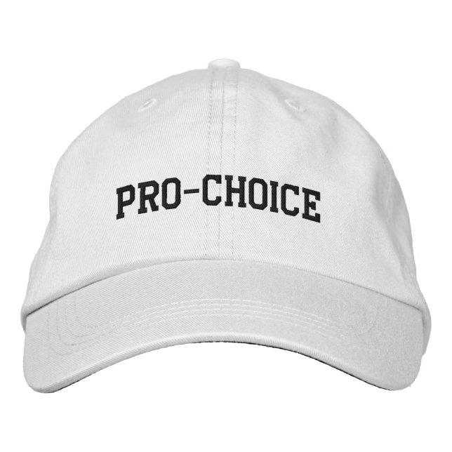 Pro Choice black & white pro abortion rights Embroidered Hat (Front)