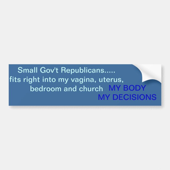 PRO Choice bumper sticker (Front)