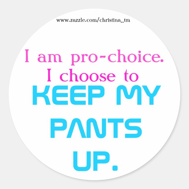Pro-Choice Classic Round Sticker (Front)