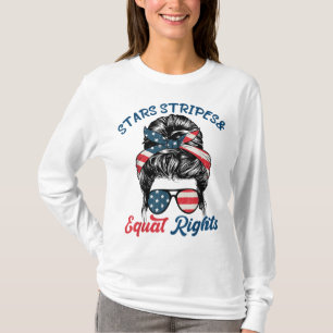 Pro Choice Feminist Stars Stripes Equal Rights Mes T-Shirt