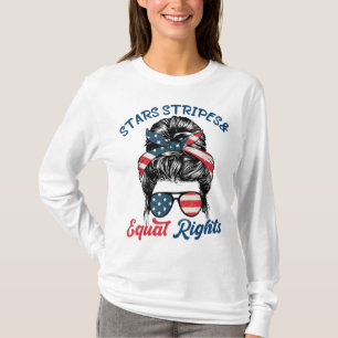 Pro Choice Feminist Stars Stripes Equal Rights Mes T-Shirt