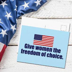 Pro Choice Freedom for Women's Rights Postcard
