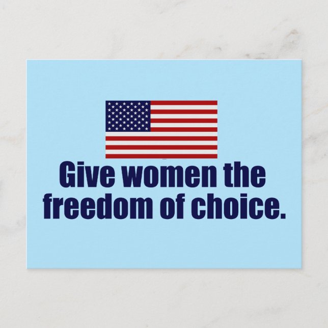 Pro Choice Freedom Postcard (Front)