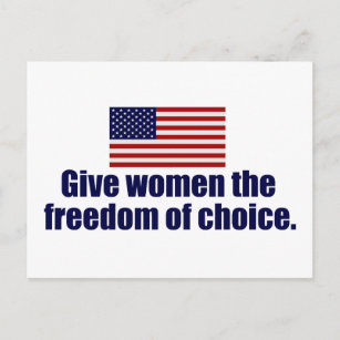 Pro Choice Freedom Postcard