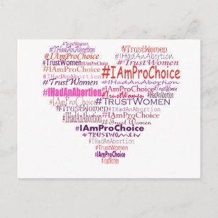 Pro Choice Heart Postcard