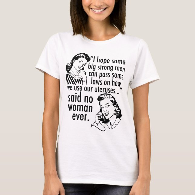 Pro Choice Humour Political Cartoon Vintage T-Shirt (Front)