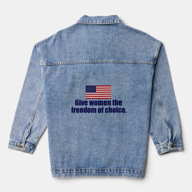 Pro Choice Keep Abortion Safe and Legal Political Denim Jacket (Back)