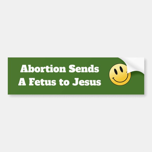 Pro Choice Life Abortion Anti fascist Jesus bumper Sticker (Front)