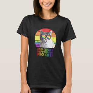 Pro Choice Pro Feminism Pro Cat Lgbtq Feminist 9 T-Shirt