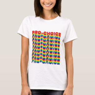 Pro Choice rainbow typography lgbtq retro cool T-Shirt