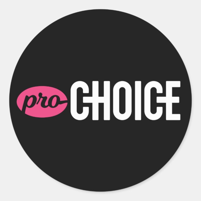 Pro-Choice Round Sticker (Sheet of 4): Black (Front)