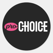 Pro-Choice Round Sticker (Sheet of 4): Black