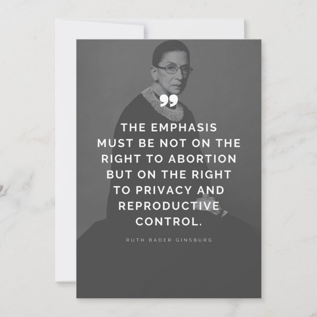 Pro Choice Ruth Bader Ginsburg Quote (Front)