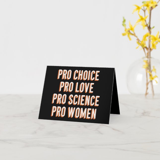 Pro Choice Women's Rights Feminist Patriarchy LGBT Card (Yellow Flower)
