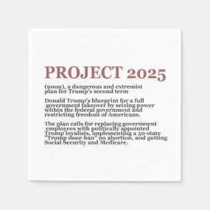 Pro Democracy Anti Project 2025 Republican Trump Napkin