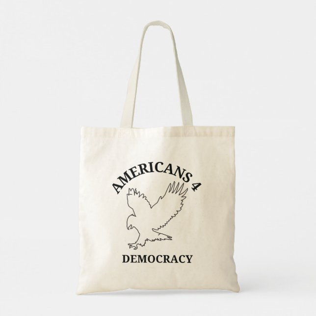 Pro Democracy Political Tote Bag (Back)