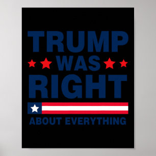 Pro Donald Trump 2024 Funny Trump Was Right About Poster