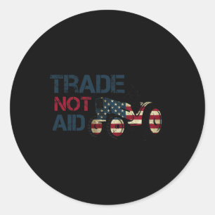 Pro-farmers Anti Tariff Trump Trade Policy  Classic Round Sticker